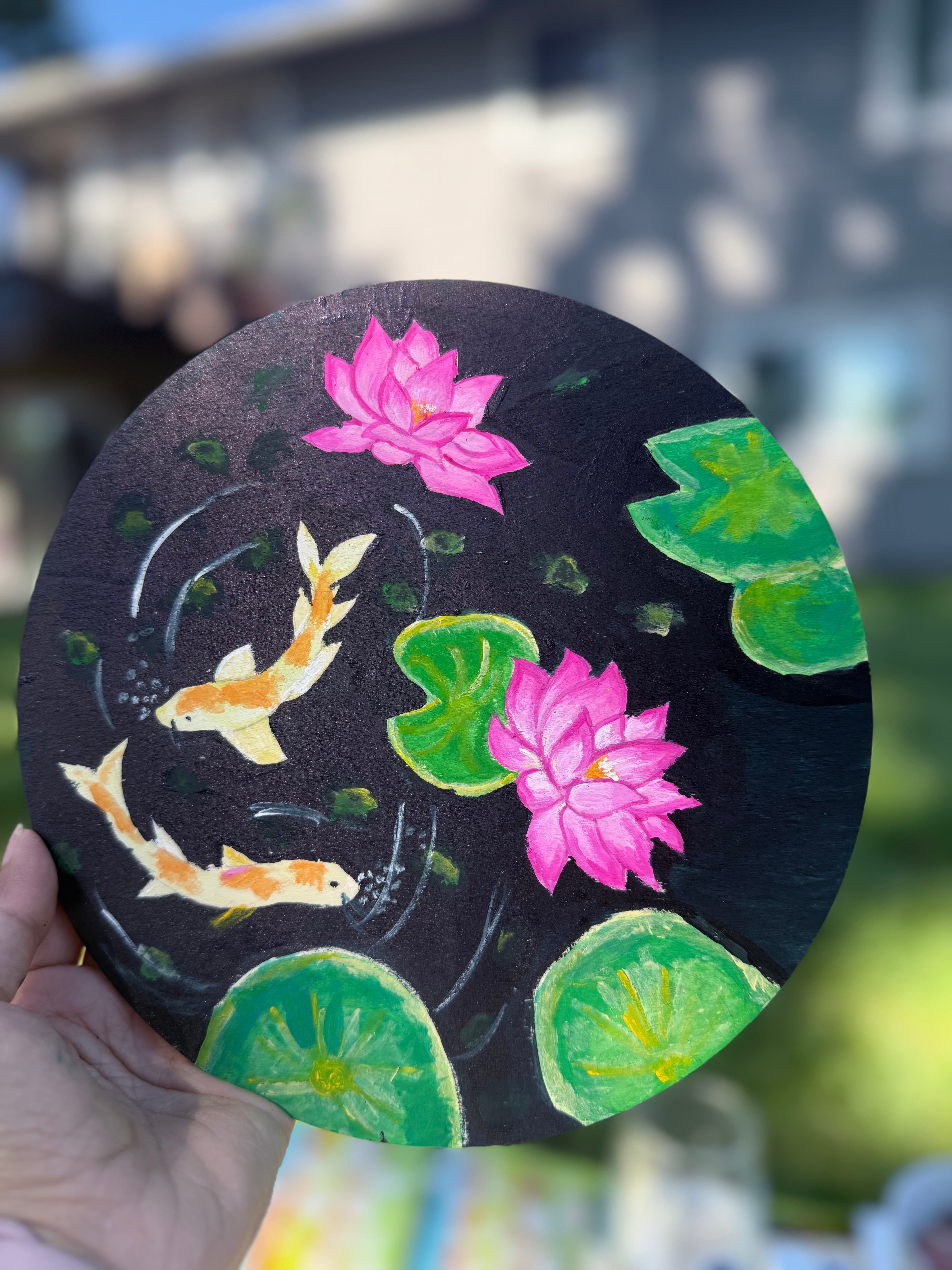 Koi Pond painting