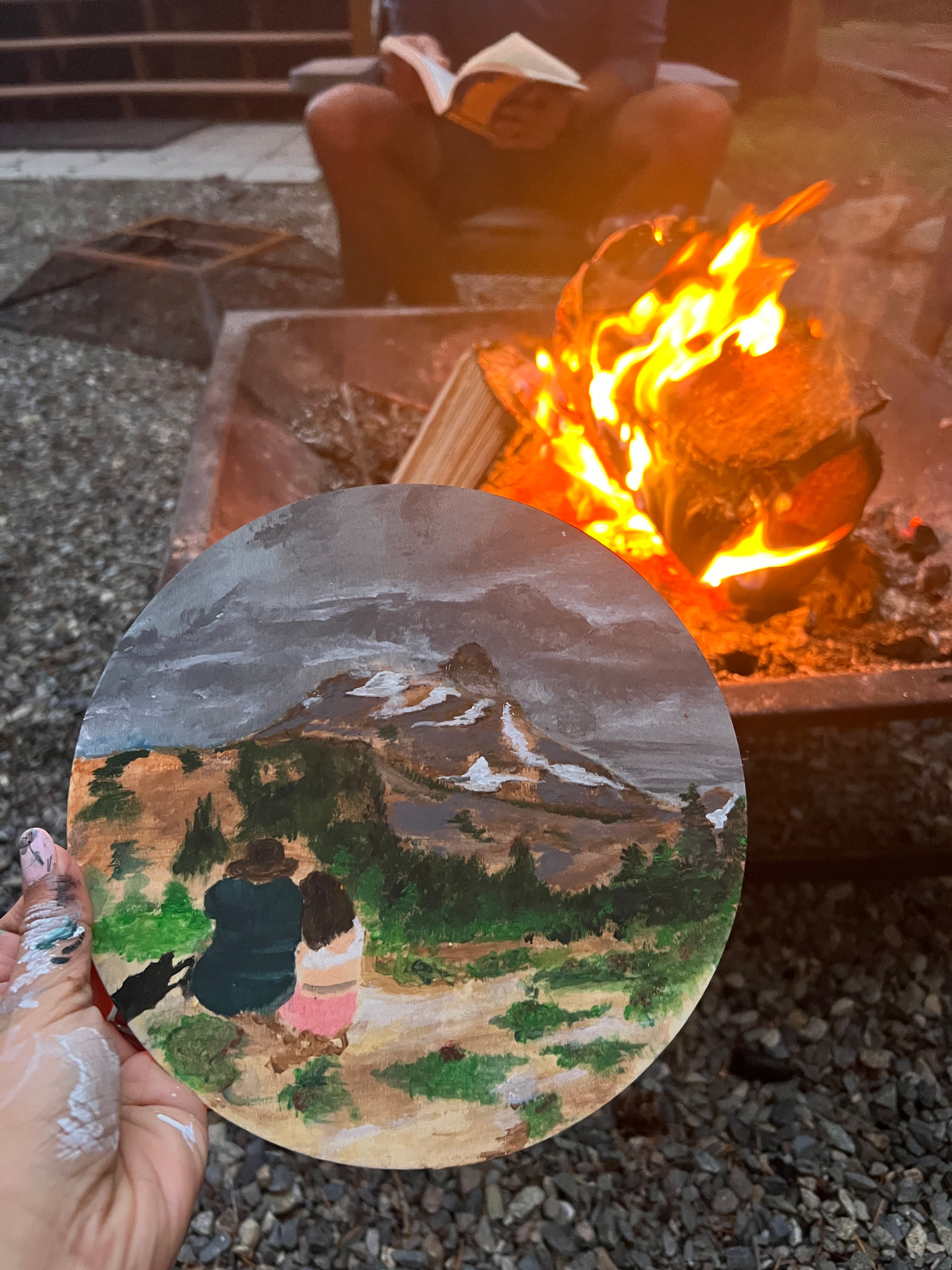 Campfire View painting