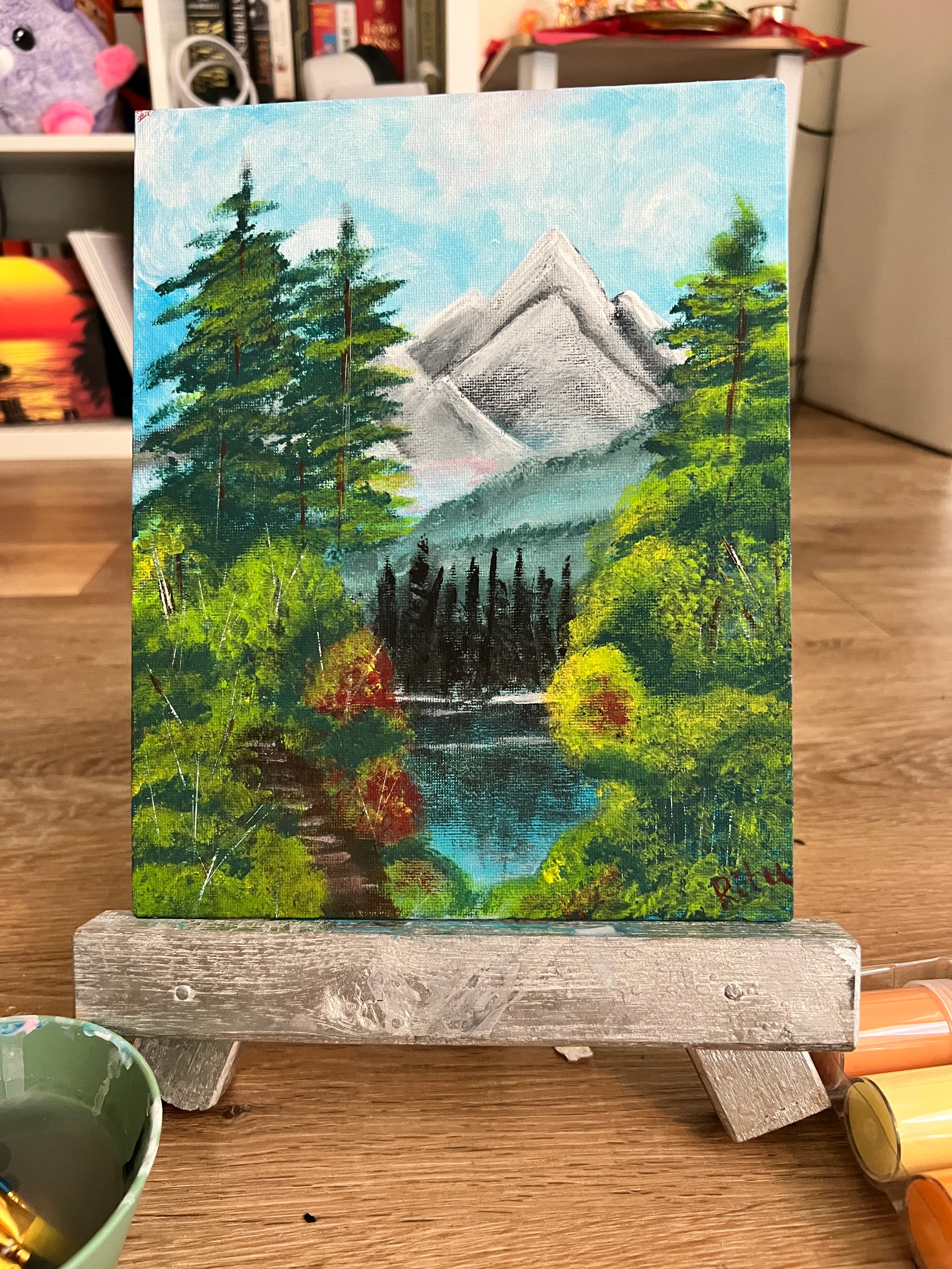 Happy Little Mountains painting