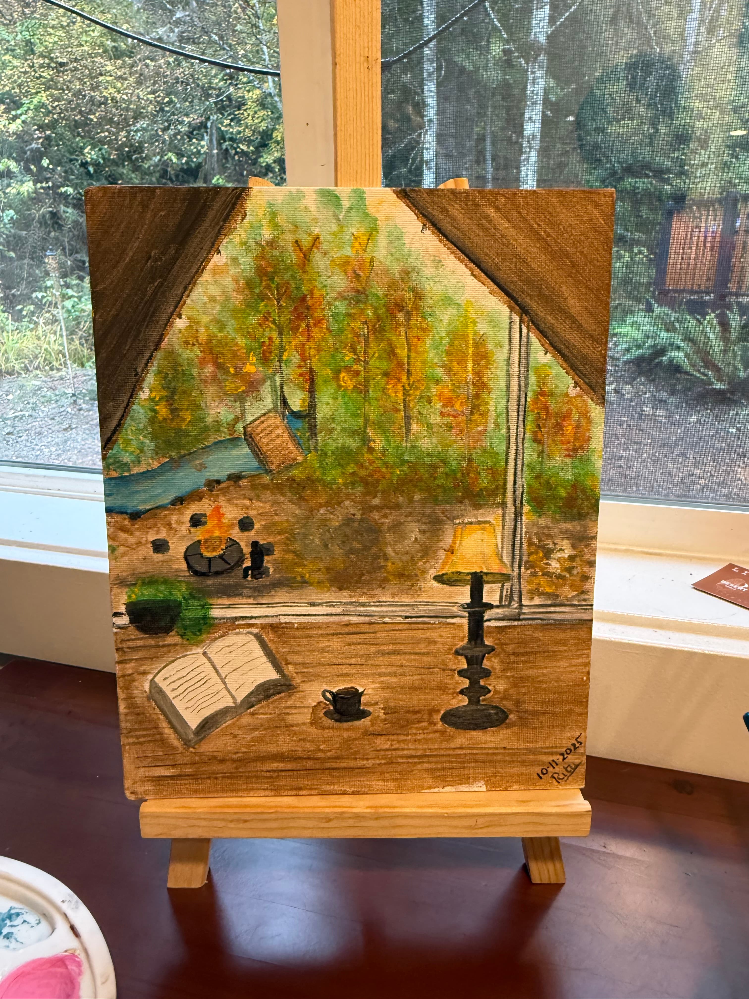 Cozy A-Frame painting