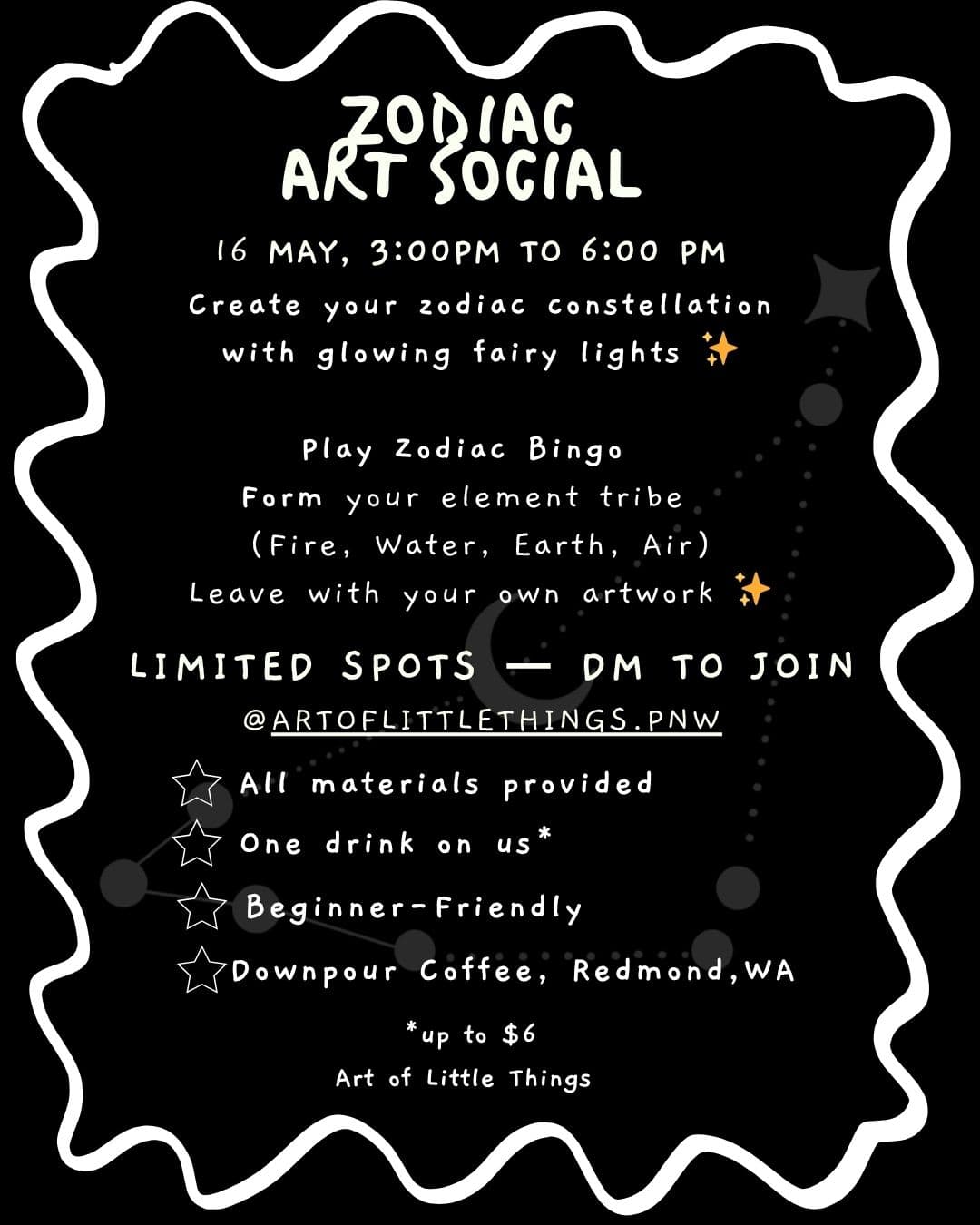 Zodiac Art Social event artwork